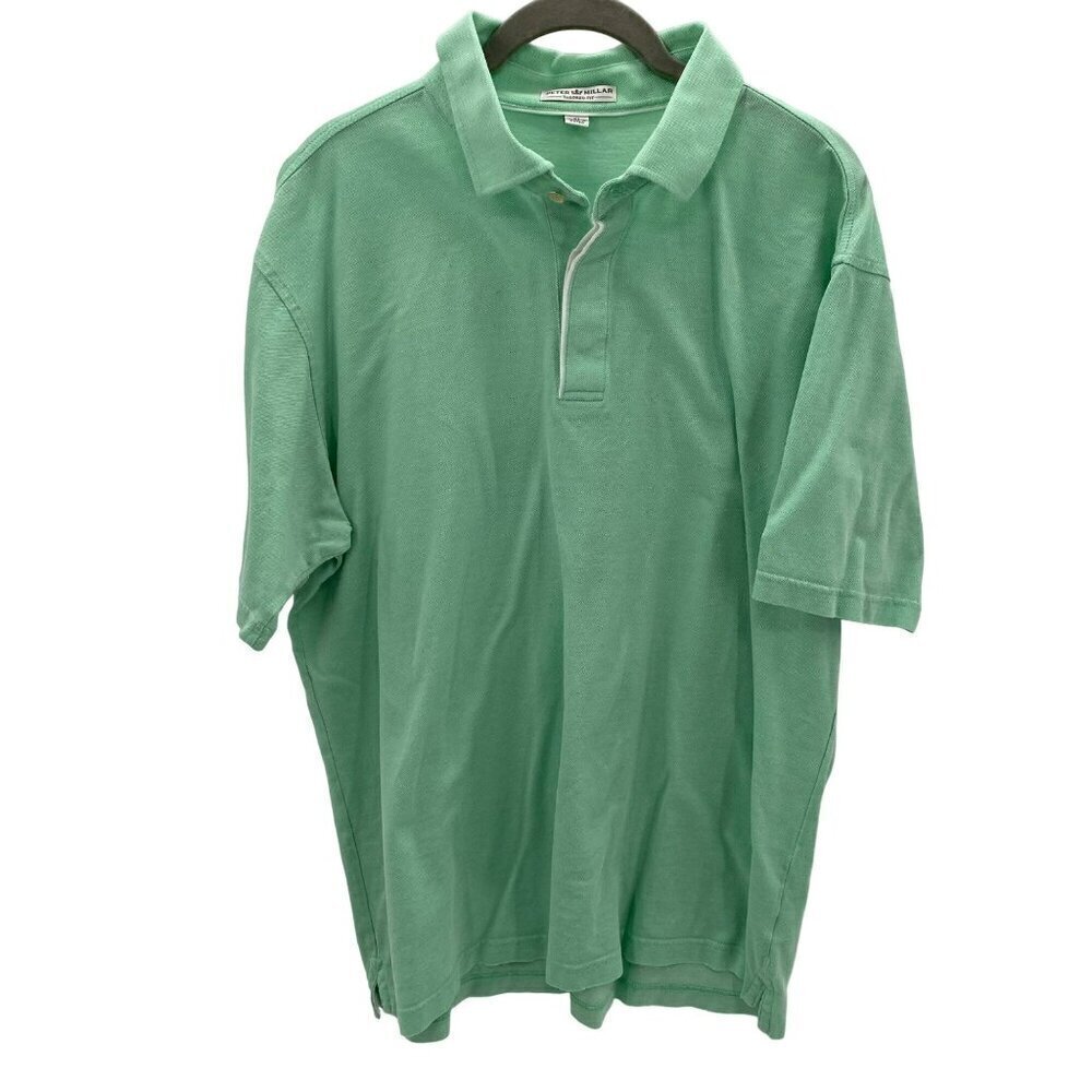 Peter Millar Tailored Fit Mint Green Polo Shirt Women's Size XL